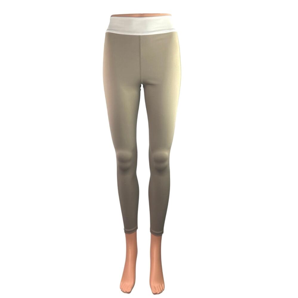 Greyson Divina Beige High Rise Yoga Workout Athletic Activewear Legging Pants M